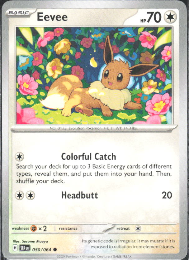 2024 Pokémon Scarlet & Violet: Shrouded Fable #050/064 Eevee - framsida