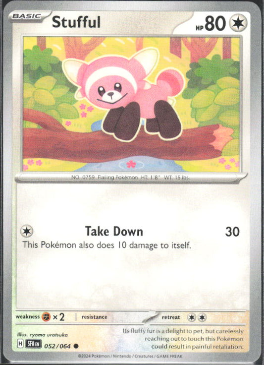 2024 Pokémon Scarlet & Violet: Shrouded Fable #052/064 Stufful - framsida