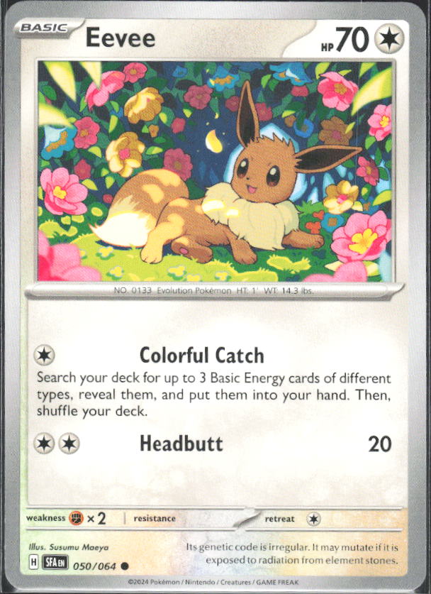 2024 Pokémon Scarlet & Violet: Shrouded Fable #050/064 Eevee - framsida