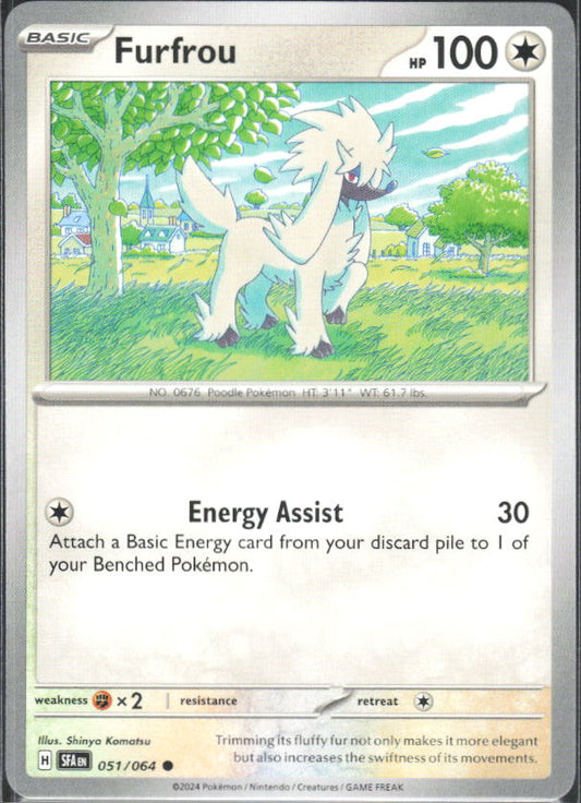 2024 Pokémon Scarlet & Violet: Shrouded Fable #051/064 Furfrou - framsida