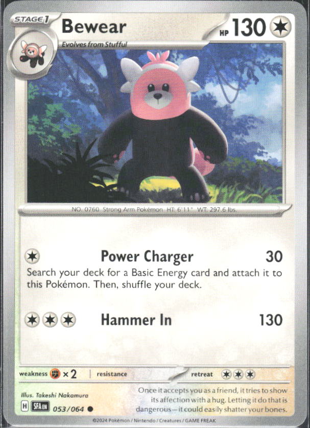 2024 Pokémon Scarlet & Violet: Shrouded Fable #053/064 Bewear - framsida