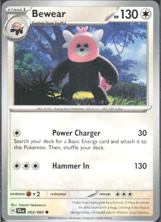2024 Pokémon Scarlet & Violet: Shrouded Fable #053/064 Bewear - framsida