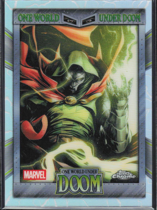 2026 Topps Chrome Marvel Comics #OW-10 One World Under Doom #10 – One World Under Doom framsida