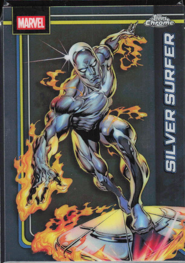 2026 Topps Chrome Marvel Comics #157 Silver Surfer framsida