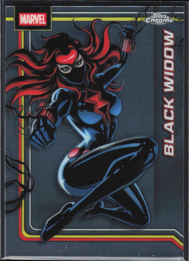 2026 Topps Chrome Marvel Comics #16 Black Widow framsida