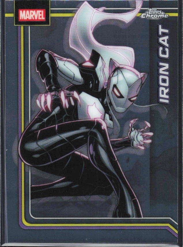 2026 Topps Chrome Marvel Comics #127 Iron Cat framsida