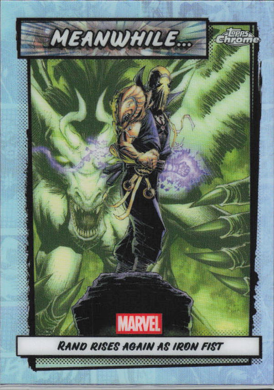 2026 Topps Chrome Marvel Comics #MW-13 Rand Rises Again as Iron Fist – Meanwhile... framsida