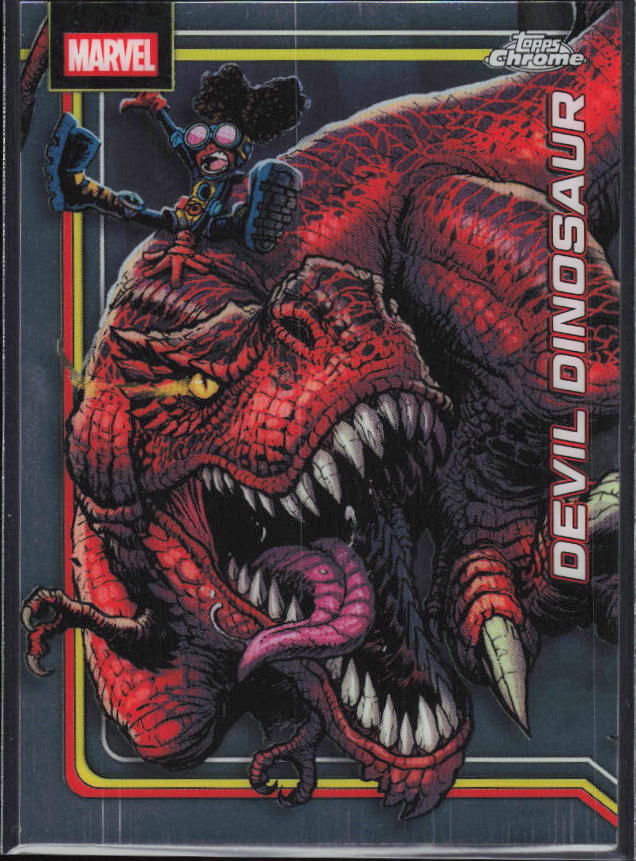 2026 Topps Chrome Marvel Comics #110 Devil Dinosaur framsida