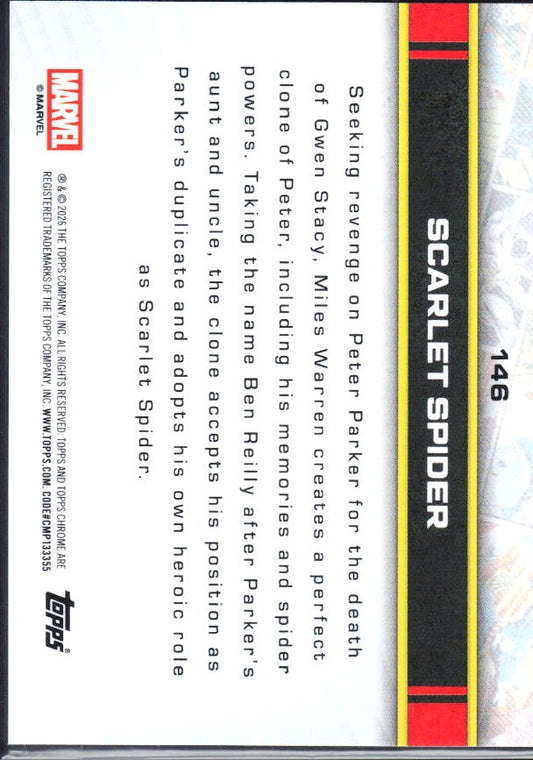 2026 Topps Chrome Marvel Comics #146 Scarlet Spider baksida