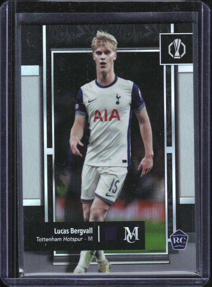 2024-25 Topps Museum Collection UEFA Lucas Bergvall RC #46 framsida