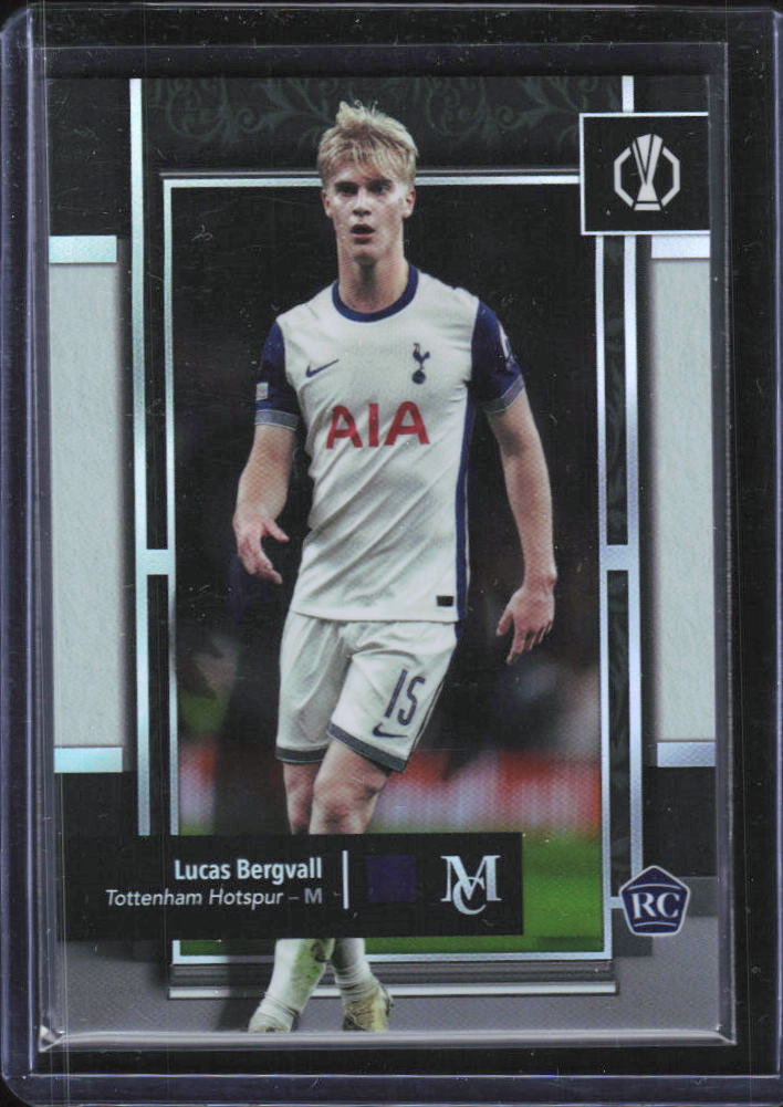 2024-25 Topps Museum Collection UEFA Lucas Bergvall RC #46 framsida