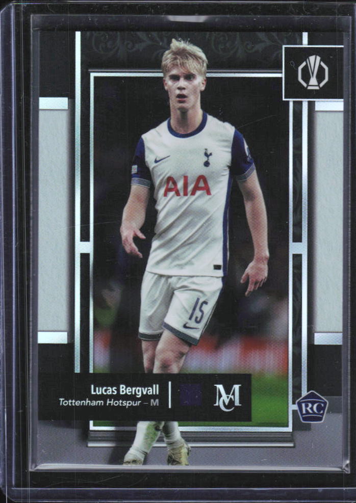 2024-25 Topps Museum Collection UEFA Lucas Bergvall RC #46 framsida