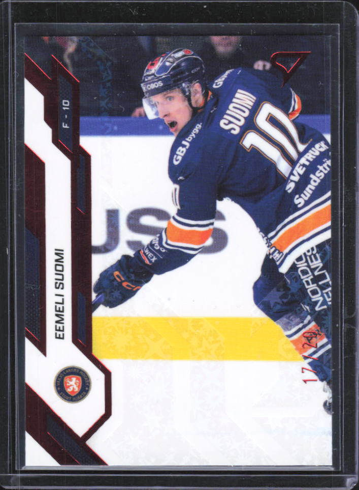 2025-26 SportZoo SHL Series 1 Eemeli Suomi Scarlet Red #17/20 framsida