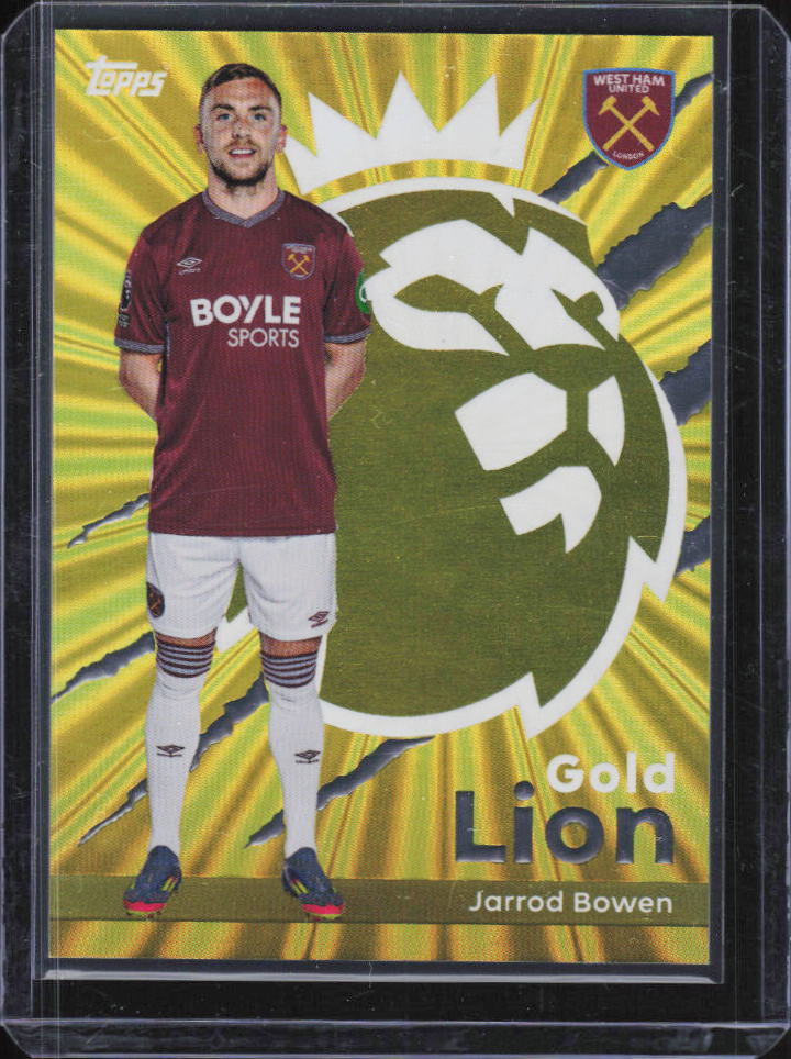 2025-26 Topps Premier League Gold Lion Jarrod Bowen GL17 framsida