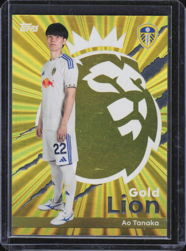 2025-26 Topps Premier League Gold Lion Ao Tanaka GL20 framsida
