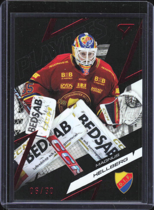 2025-26 SportZoo SHL Playoffs Magnus Hellberg Fire Red #82 25/30 framsida