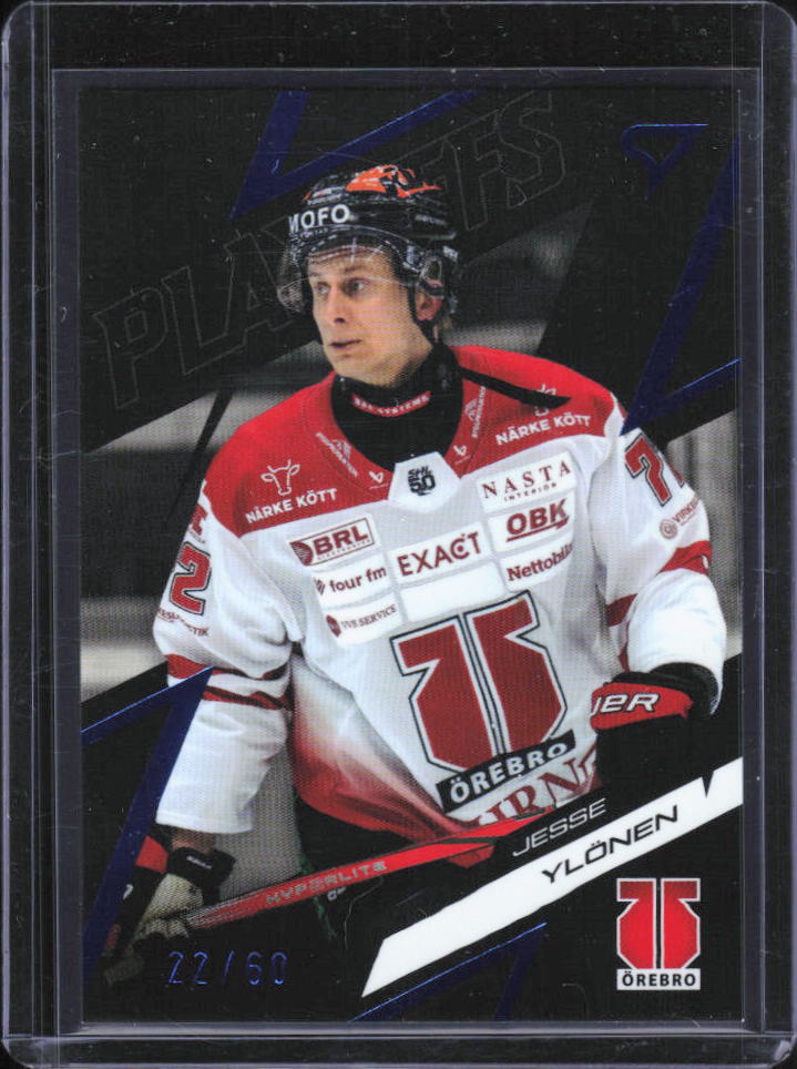 2025-26 SportZoo SHL Playoffs Jesse Ylönen Azure Blue #81 22/60 framsida