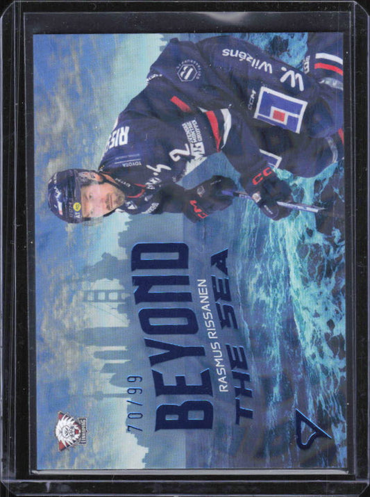2025-26 SportZoo SHL Series 2 Rasmus Rissanen Beyond the Sea Royal Blue BT-14 70/99 framsida