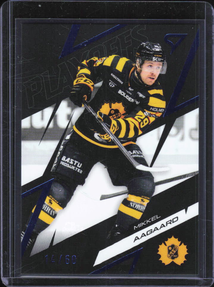 2025-26 SportZoo SHL Playoffs Mikkel Aagaard Azure Blue #32 41/60 framsida