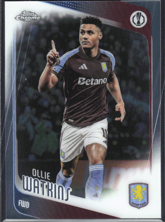 Ollie Watkins – 2025-26 Topps Chrome UEFA Club Competitions #124 – framsida