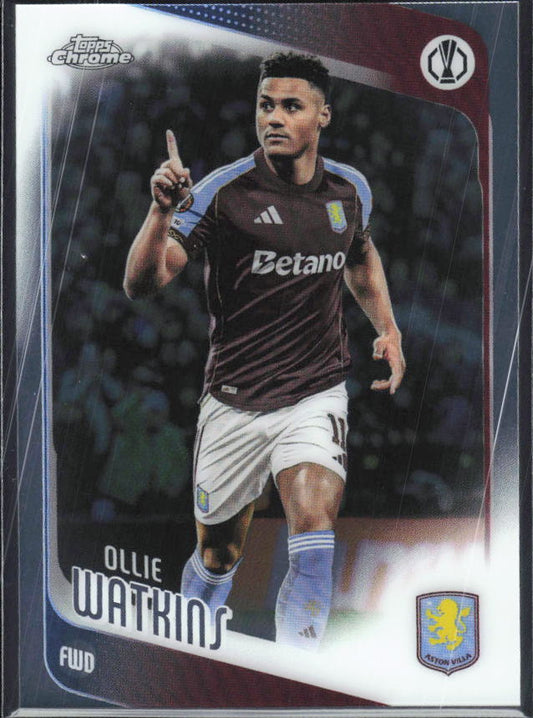 Ollie Watkins – 2025-26 Topps Chrome UEFA Club Competitions #124 – framsida