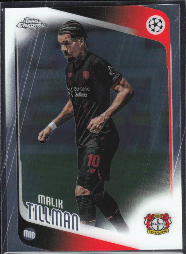 Malik Tillman – 2025-26 Topps Chrome UEFA Club Competitions #24 – framsida