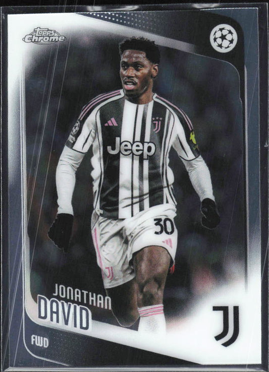 Jonathan David – 2025-26 Topps Chrome UEFA Club Competitions #17 – framsida