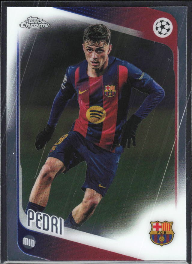 Pedri – 2025-26 Topps Chrome UEFA Club Competitions #196 – framsida