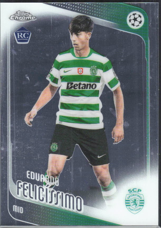 Eduardo Felicíssimo – 2025-26 Topps Chrome UEFA Club Competitions #60 – framsida