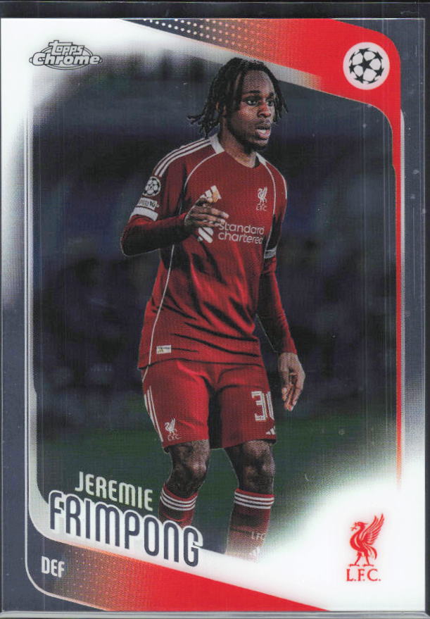 Jeremie Frimpong – 2025-26 Topps Chrome UEFA Club Competitions #6 – framsida