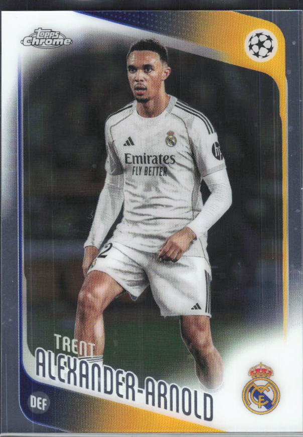 Trent Alexander-Arnold – 2025-26 Topps Chrome UEFA Club Competitions #141 – framsida