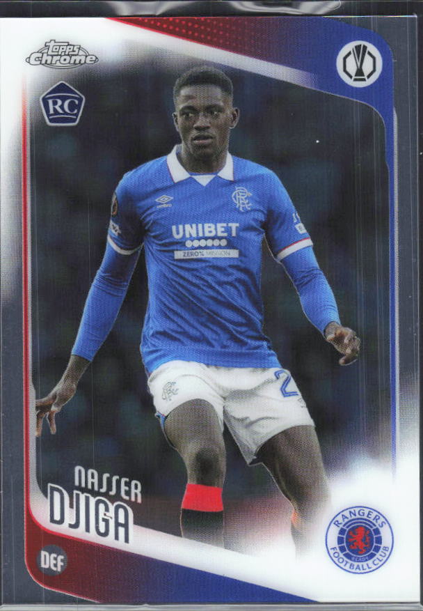 Nasser Djiga – 2025-26 Topps Chrome UEFA Club Competitions #140 – framsida