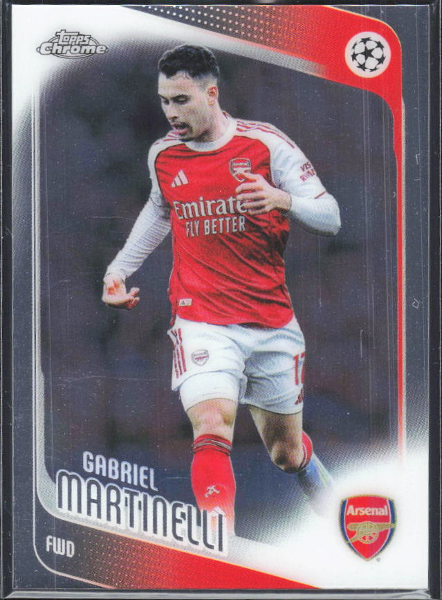 Gabriel Martinelli – 2025-26 Topps Chrome UEFA Club Competitions #19 – framsida