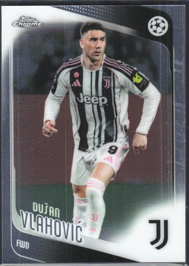 Dušan Vlahović – 2025-26 Topps Chrome UEFA Club Competitions #175 – framsida