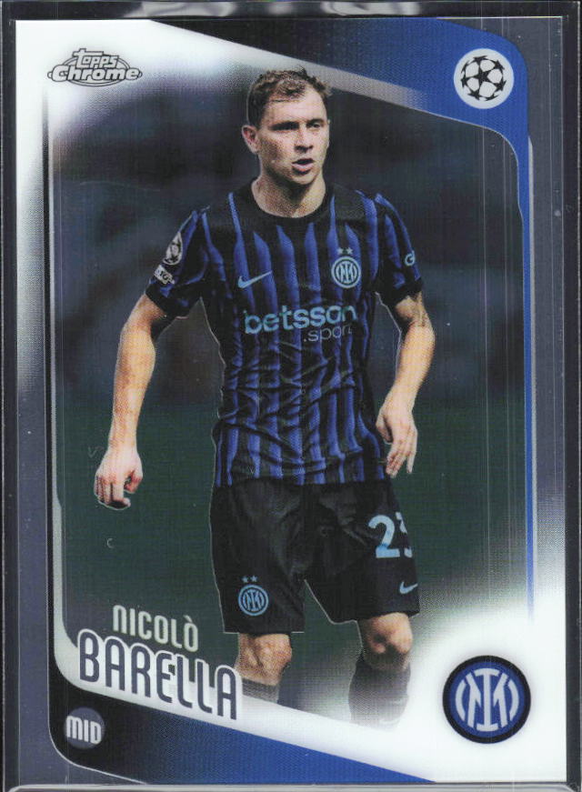 Nicolò Barella – 2025-26 Topps Chrome UEFA Club Competitions #108 – framsida