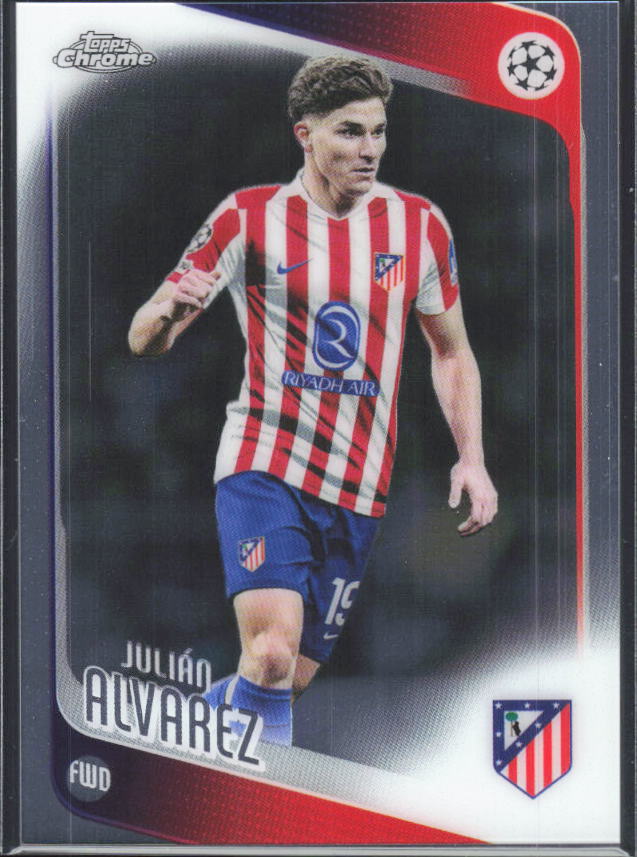 Julián Alvarez – 2025-26 Topps Chrome UEFA Club Competitions #154 – framsida