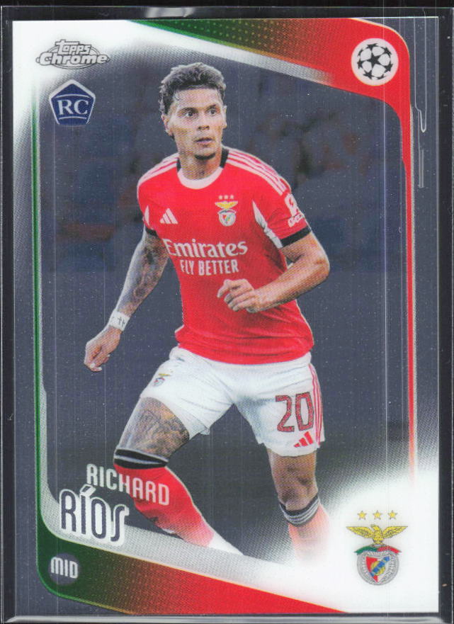 Richard Ríos – 2025-26 Topps Chrome UEFA Club Competitions #16 – framsida