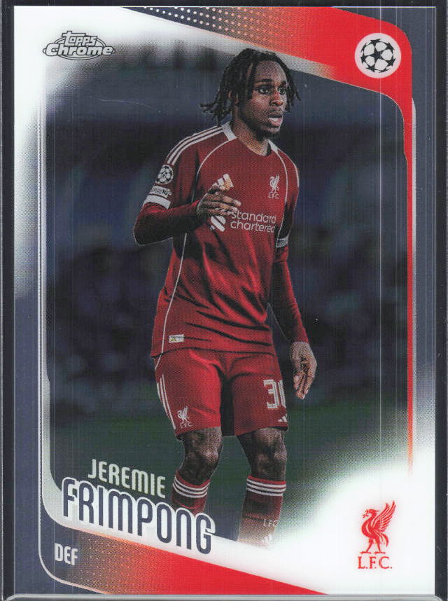 Jeremie Frimpong – 2025-26 Topps Chrome UEFA Club Competitions #6 – framsida