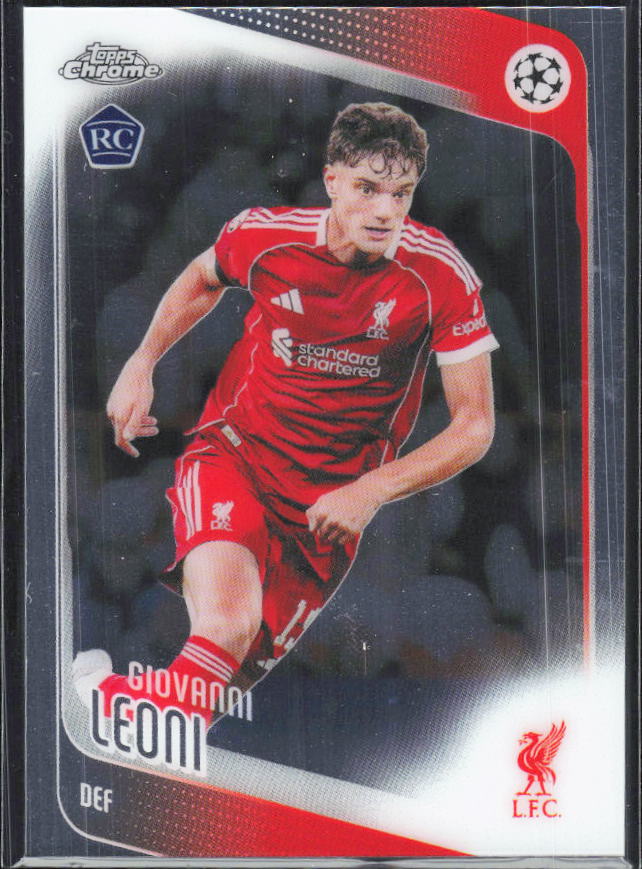 Giovanni Leoni – 2025-26 Topps Chrome UEFA Club Competitions #73 – framsida