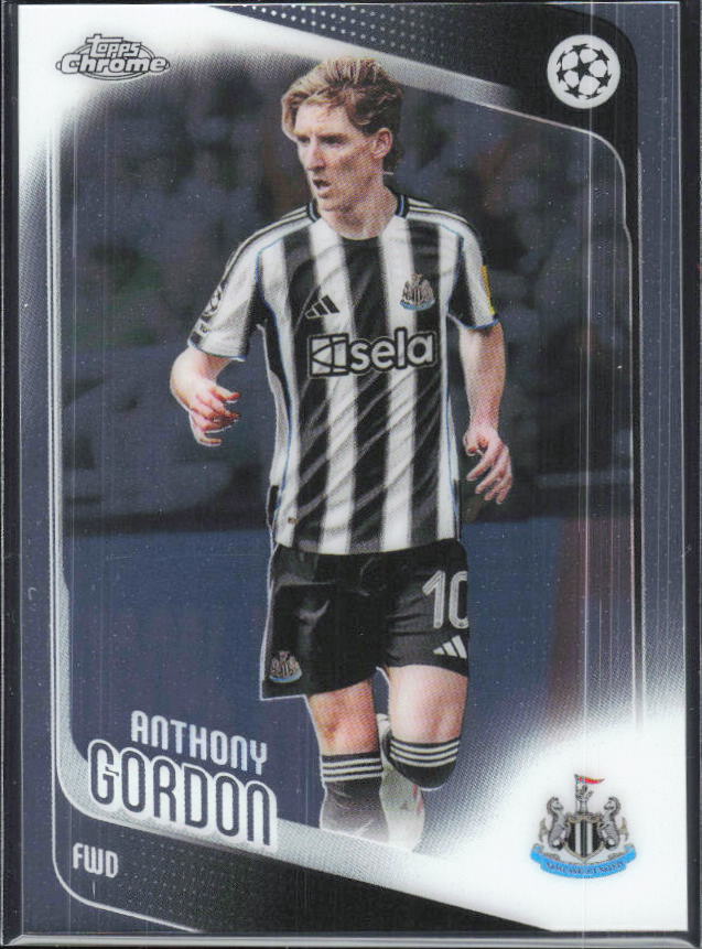 Anthony Gordon – 2025-26 Topps Chrome UEFA Club Competitions #159 – framsida