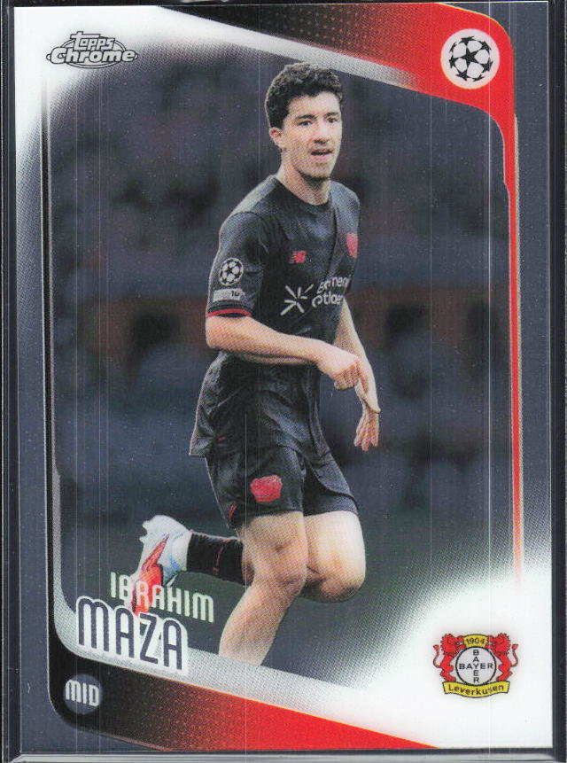 Ibrahim Maza – 2025-26 Topps Chrome UEFA Club Competitions #72 – framsida