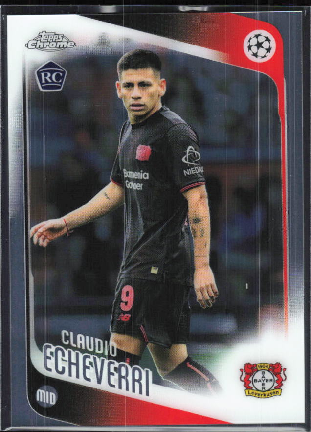 Claudio Echeverri – 2025-26 Topps Chrome UEFA Club Competitions #84 – framsida
