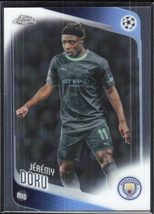 Jérémy Doku – 2025-26 Topps Chrome UEFA Club Competitions #47 – framsida