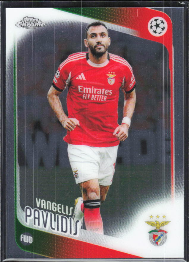 Vangelis Pavlidis – 2025-26 Topps Chrome UEFA Club Competitions #34 – framsida