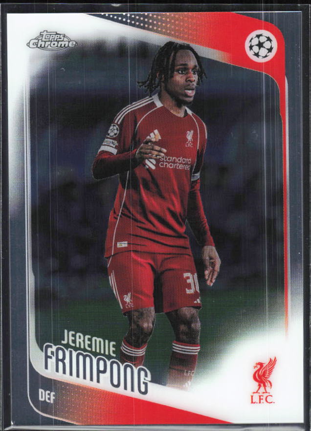 Jeremie Frimpong – 2025-26 Topps Chrome UEFA Club Competitions #6 – framsida