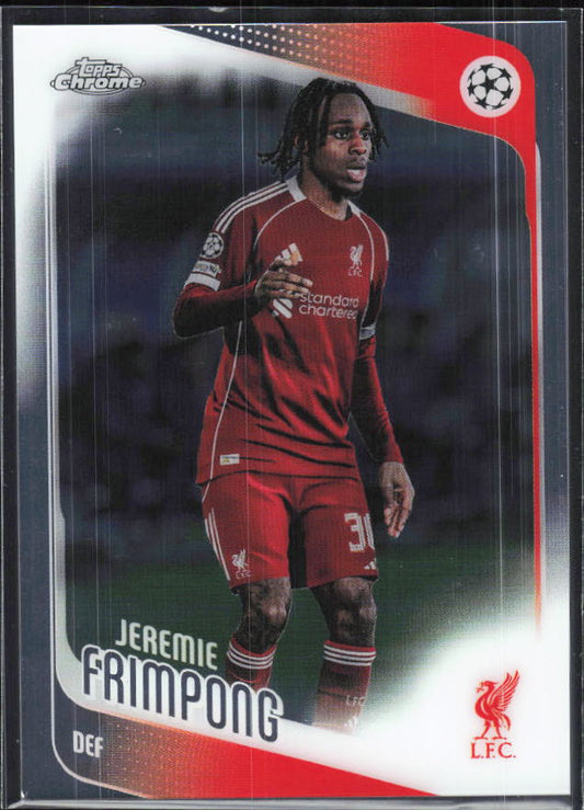 Jeremie Frimpong – 2025-26 Topps Chrome UEFA Club Competitions #6 – framsida