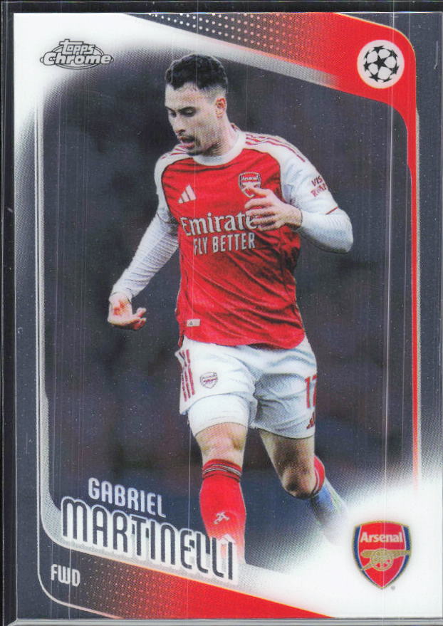 Gabriel Martinelli – 2025-26 Topps Chrome UEFA Club Competitions #19 – framsida