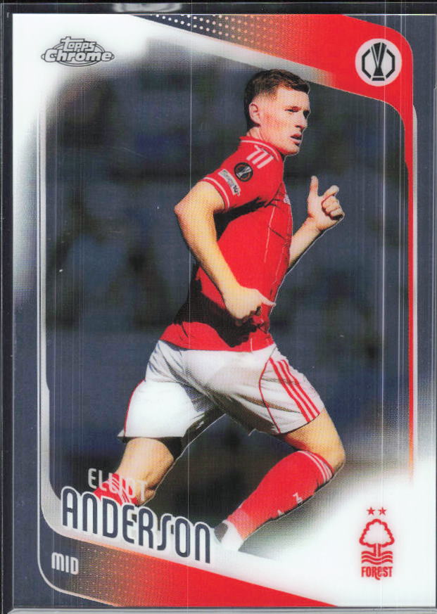 Elliot Anderson – 2025-26 Topps Chrome UEFA Club Competitions #96 – framsida
