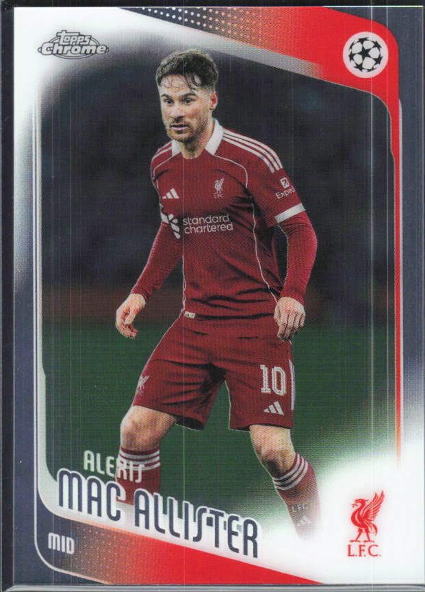 Alexis Mac Allister – 2025-26 Topps Chrome UEFA Club Competitions #67 – framsida