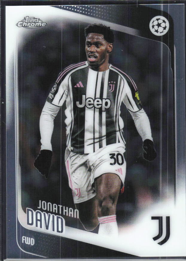 Jonathan David – 2025-26 Topps Chrome UEFA Club Competitions #17 – framsida